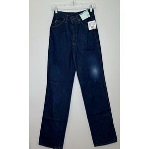 Vintage Levis Jeans Denim Orange Tab Junior's Size 7 High Waist Tapered READ NWT